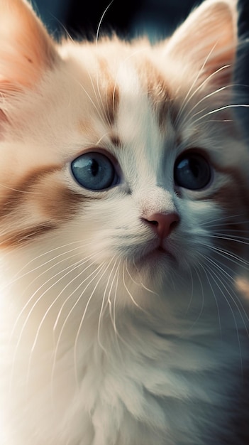 A cat with blue eyes