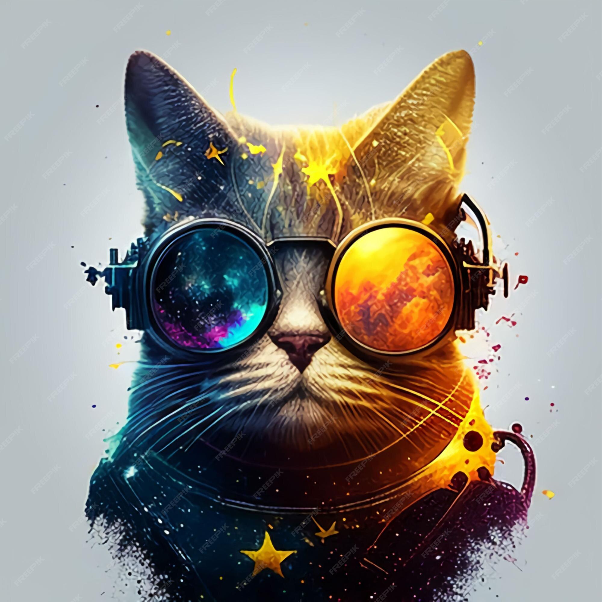 Кот в очках картинки на телефон