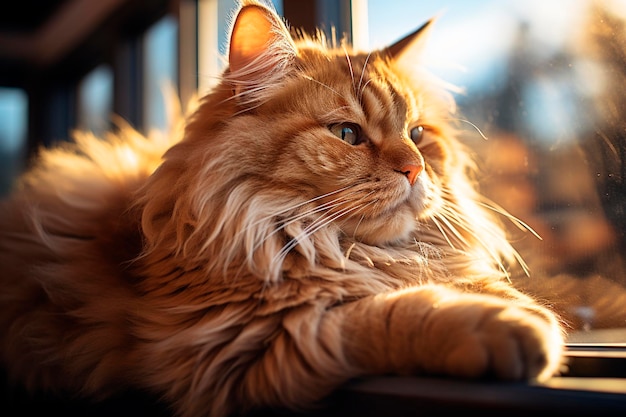 Cat with a laptop on a table in a dark room