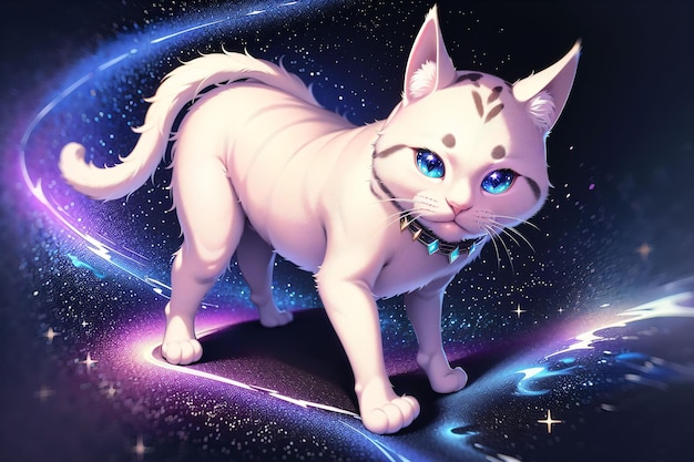 Photo cat with space on background