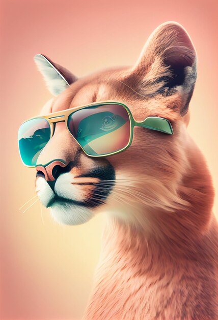 A cat with sunglasses on