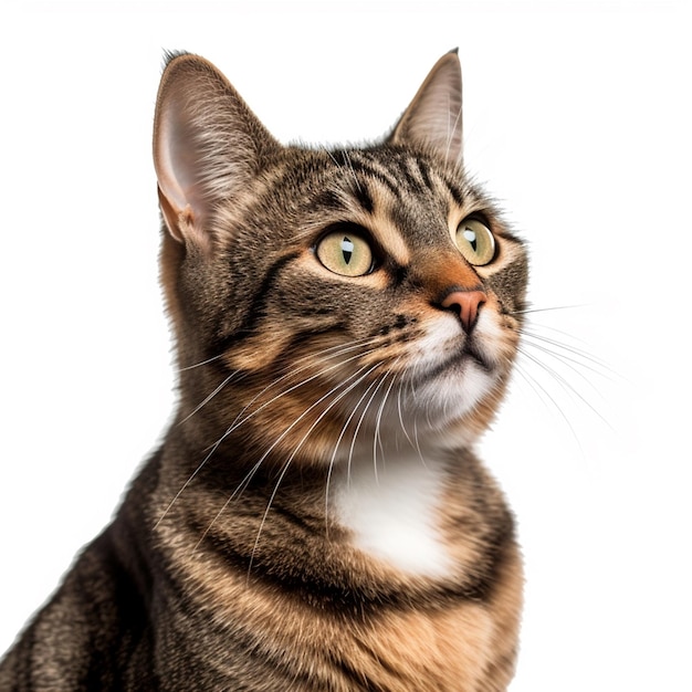 A cat with a white background