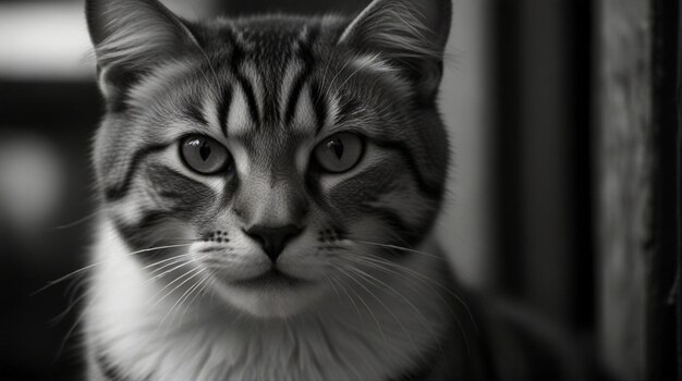 a cat with a white face and a black and white face