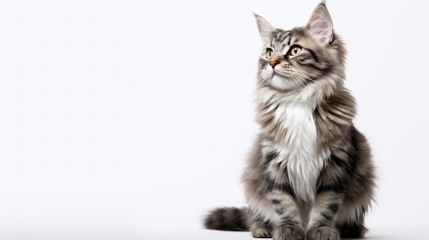 a cat with a white patch on its face