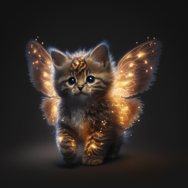 A cat with wings that says'i am a cat '