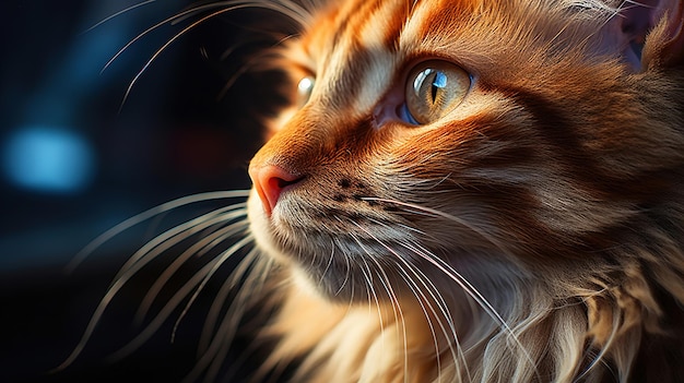 a cat with a yellow eye looking out of a window.