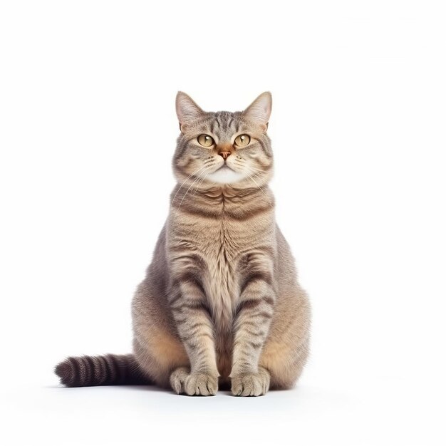 Photo cat in yoga pose of down dog white background white background white background hd photo isolated wh