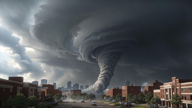 Cataclysm Unleashed City Engulfed by Monstrous Tornado