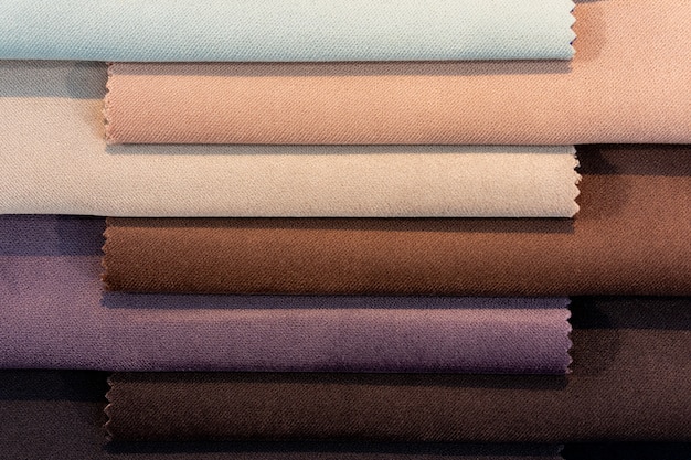 Catalog of multi-colored fabric samples