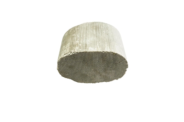 Catalytic converter White background reduce pollutionCloseup