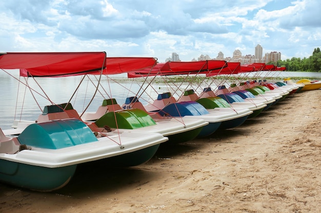 Catamarans on the seacoast