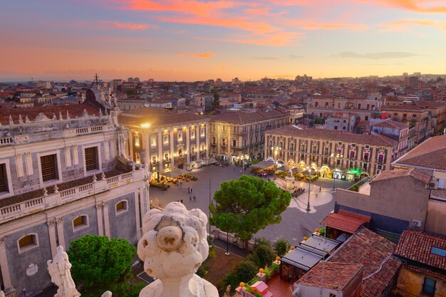 Catania Sicily at Dusk