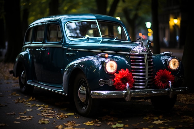 Catchy retro auto in de stijl van Bess Hamiti