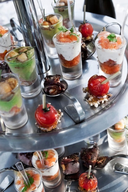 Caterer buffet in a cocktail party