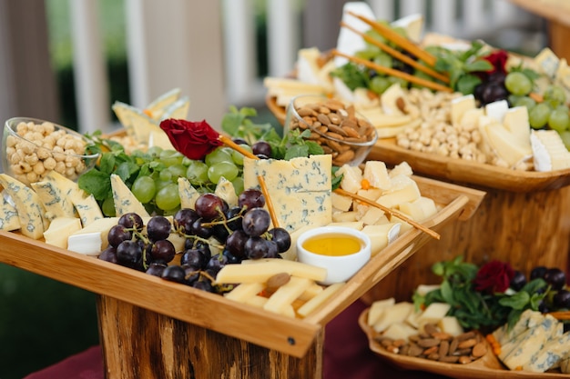 Catering food on table