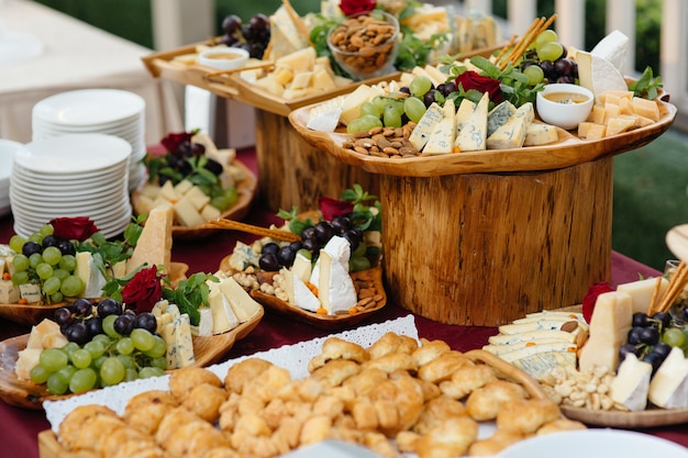 Catering food on table