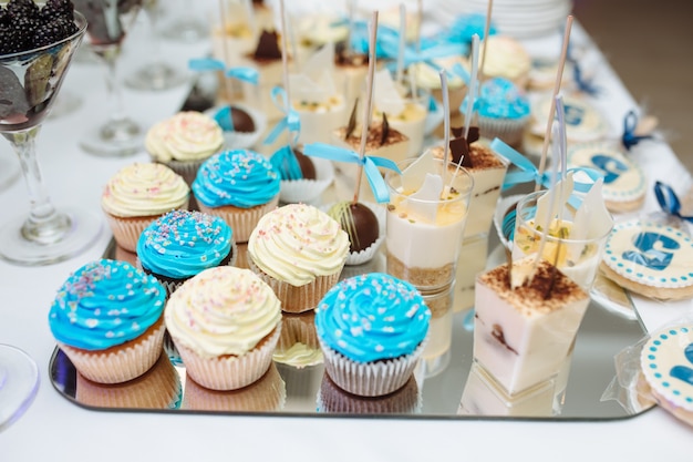 Catering food on table