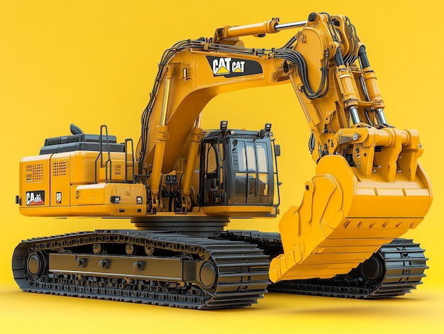 Professional CAT Excavator - Yellow Construction Equipment