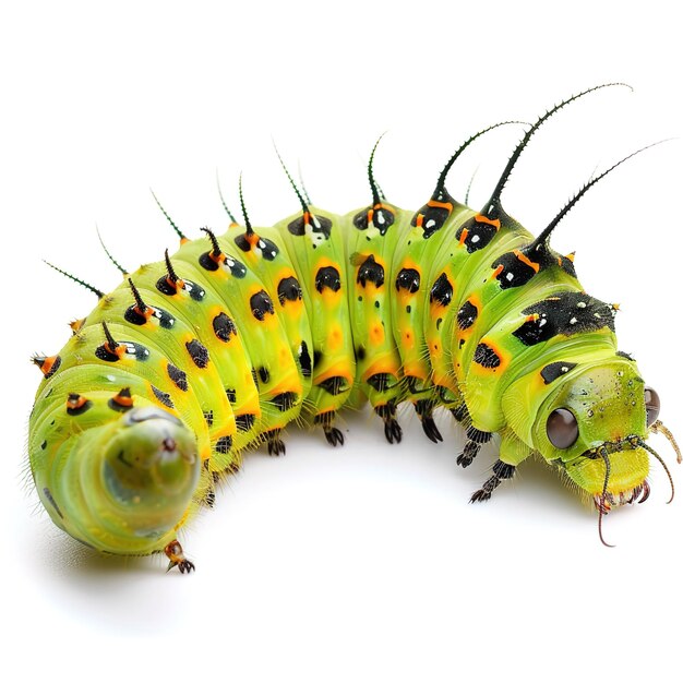 A caterpillar in white background Job ID 428f809ff7c64f56a8906ea4dd61e454