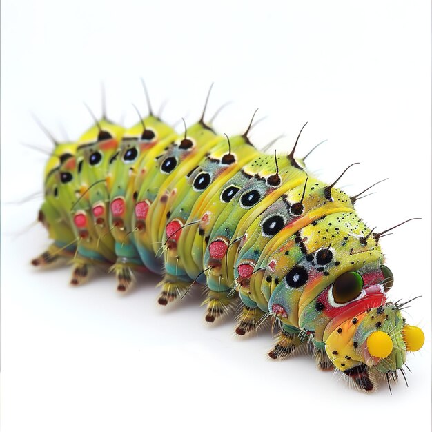 A caterpillar in white background Job ID d18ee7a935d24cbf8f78150011cc0b2e