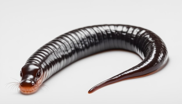 A caterpillar with a chocolate drizzle