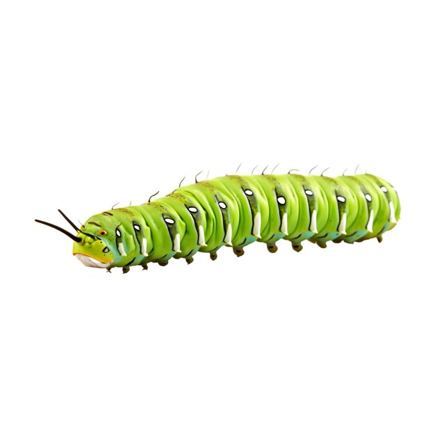 Photo caterpillar with white background