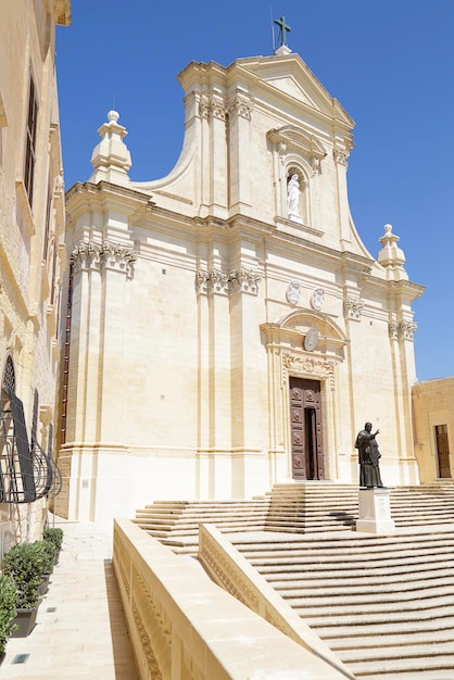 Cathedral of Assumption in the citadel of Victoria Rabat Gozo island Malta