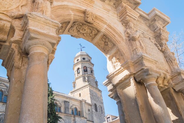 Cathedral of the Assumption of the Virgin Santa Maria fountain Baeza Jaen Spain