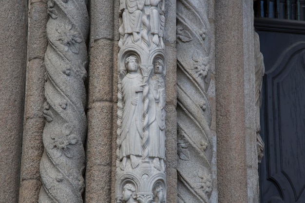 Cathedral Facade in Santiago de Compostela, Galicia, Spain