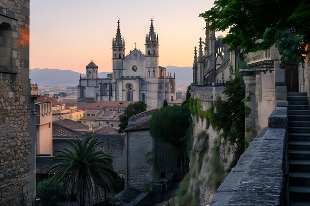 Photo cathedral of girona spain