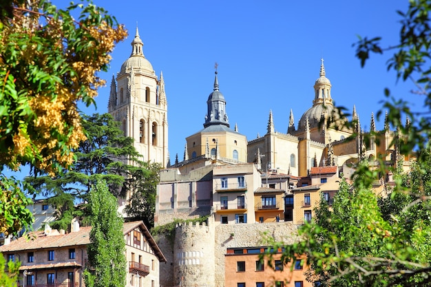 Cathedral and old town of Segovia, Spain