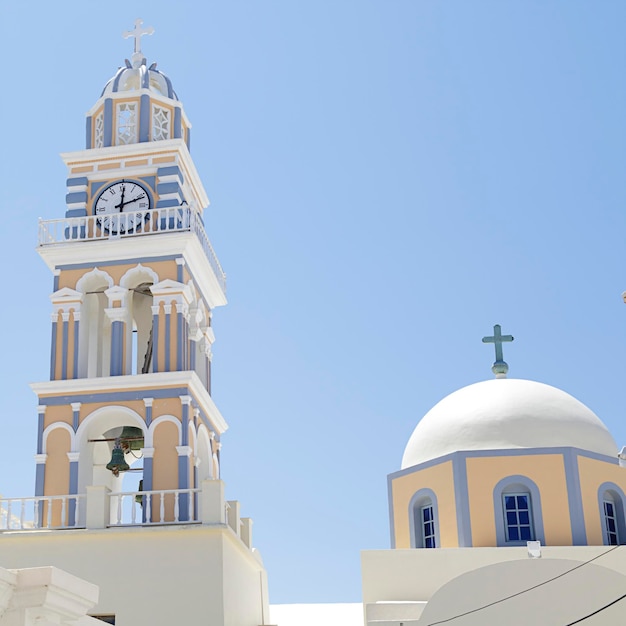 Cathedral of Saint John the Baptist in Fira It is the main Catholic church on Santorini Island Greece