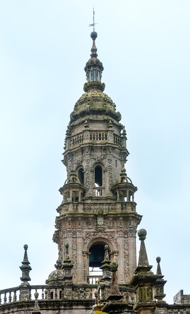 Cathedral of Santiago de Compostela (bell tower top view), Spain.