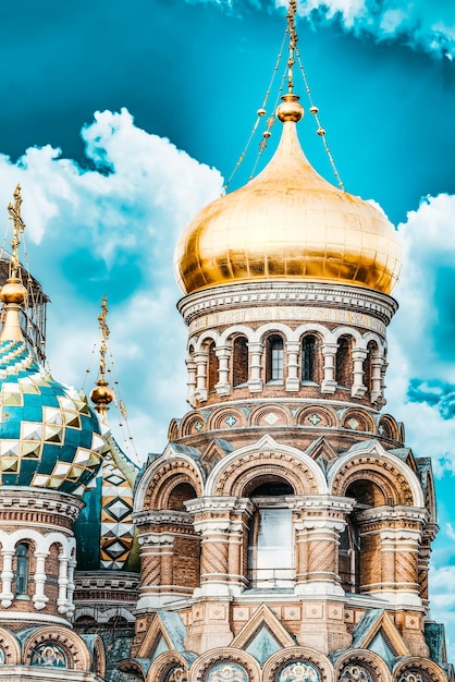 Cathedral of the Savior on Spilled Blood CloseUp Saint Petersburg Russia