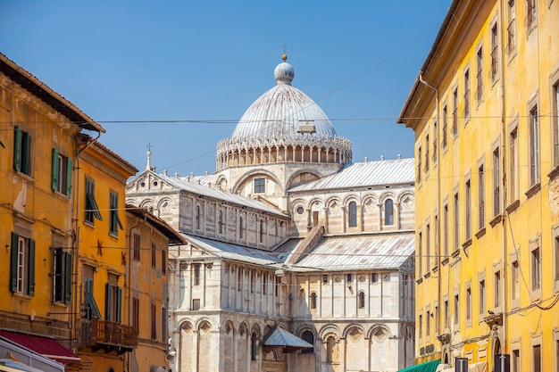 Cathedral Square (Piazza del Duomo), Pisa city downtown skyline cityscape of Italy. Famous travel attraction