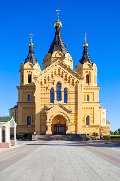 Cathedral of St. Alexander Nevskiy is orthodox church in Nizhny Novgorod, Russia