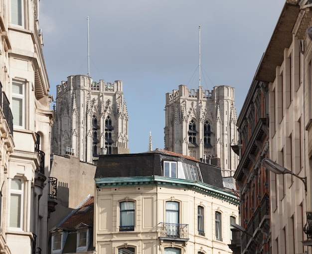 Cathedral of St Michael over homes