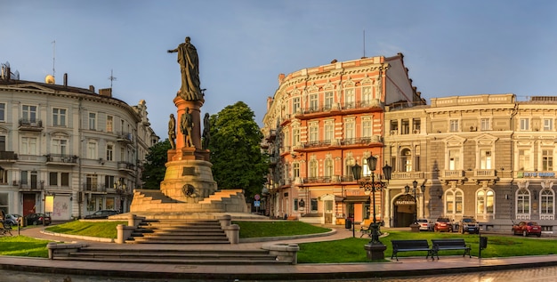 Catherine Square and Hotel Paris in Odessa