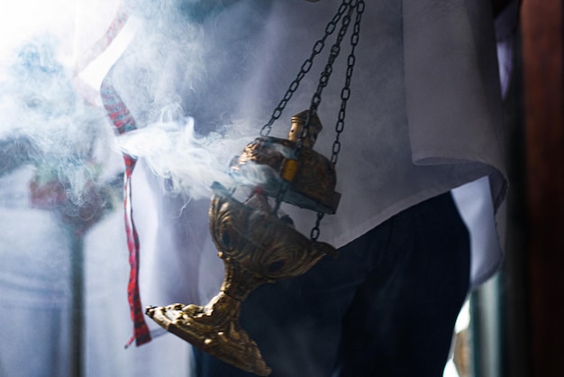 Photo catholic and candomble faithful are seen during mass for slave anastacia at the rosario dos pretos church in pelourinho city of salvador bahia