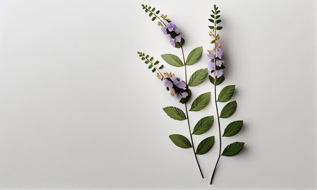 Photo catmint flower made of paper craft generative ai