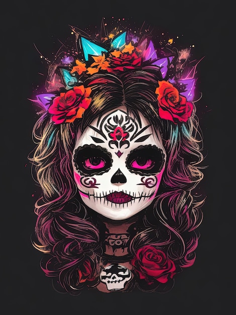 Photo catrina a cultural icon of halloween and day of the dead celebrations