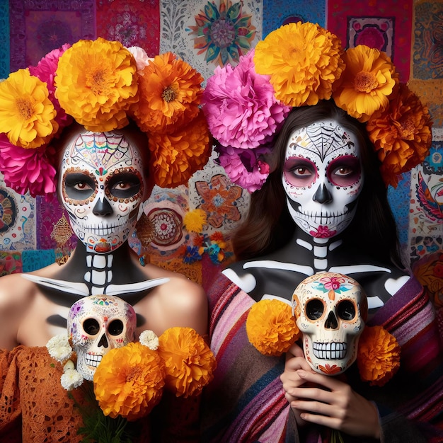 Photo catrina makeup and the festive day of the dead altar