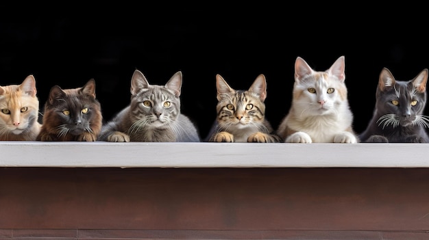 Photo cats looking out of a window