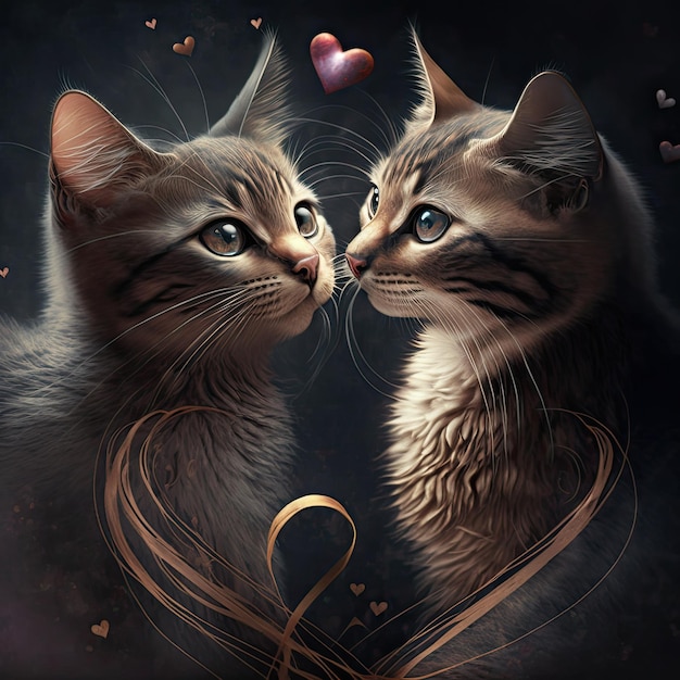 Cats in love