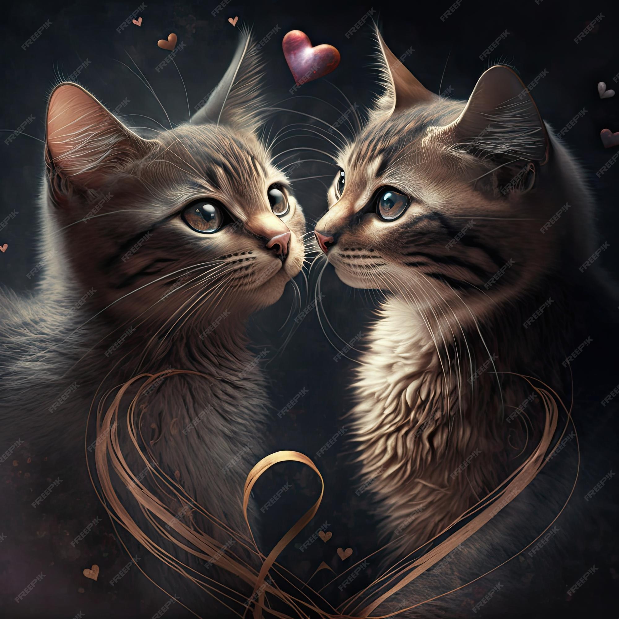 premium-photo-cats-in-love