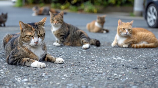 Cats on Pavement