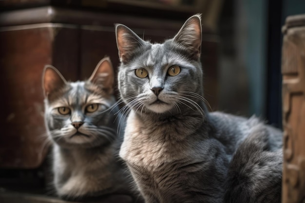 Cats taking a break from their daily duties