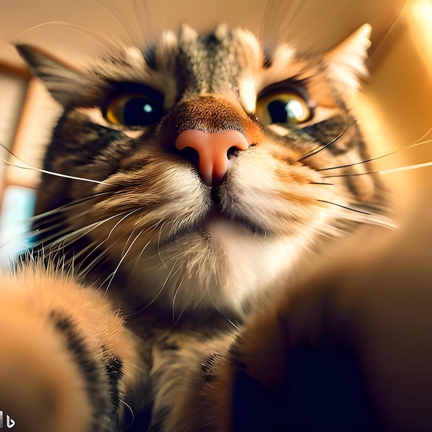 cats wide angle selfie photo