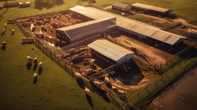 Cattle farm AI generated Image