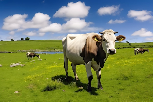 Cattle grazing on a grass